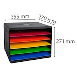 thumbnail of Exacompta 305798D 1x Desktopsorter quer mit 5 Fächern Iderama, harlekin - Regenbogen