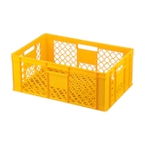 thumbnail of 6 Stück Bäckerkisten 600 x 400 x 230 mm + 1 Transportroller in Gelb