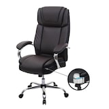 thumbnail of XXL Bürostuhl HWC-H94, Drehstuhl Schreibtischstuhl Chefsessel, 220kg belastbar Federkern Kunstleder ~ braun