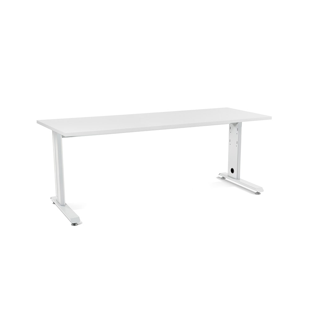 Rocada mesa de oficina serie metal 200x80 blanco / blanco