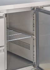thumbnail of GastroHero Kühltisch ECO 1/2 GN 1/1 214 L Edelstahl Umluftkühlung 0 °C–+8 °C 230 V LED-Thermostat 1350x700x850 mm 1 Tür + 2 Schubladen