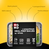 thumbnail of HGMD Meal Prep Bakjes - 15 stuks - 1 compartiment - Lunchbox - Diepvriesbakjes - Vershoudbakjes - Plastic Vershouddoos - 1L - BPA vrij