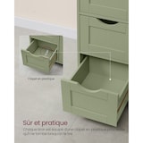 thumbnail of Helloshop26 - Mobiletto da bagno indipendente mobile contenitore con 4 cassetti 30 x 55 x 82 cm anta singola ripiano regolabile per 12_0006501