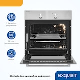 thumbnail of Exquisit Einbaubackofen EBE 555-1.2 U | Energieeffizienzklasse A | 57 l Garraum | Einbaubackofen 60 cm