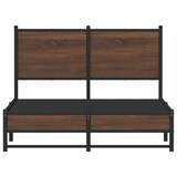 thumbnail of vidaXL Metallbett ohne Matratze Braun Eichen-Optik 120x190 cm
