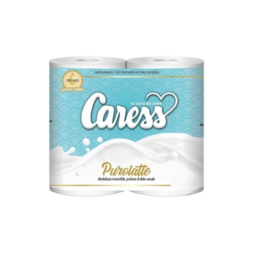 Caress Carta Igienica Profumata Purolatte 10 confezioni da 4 rotoli
