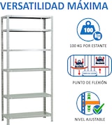 thumbnail of SimonRack Estantería Metálica con tornillos 2000x900x400 mm, 6 Alturas, 100 kg de Punto Flexión, Blanco - Comfort