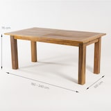 thumbnail of Mesa de exterior extensible 180/240 cm de madera teca, Rectangular, Madera teca grado A, Tamaño: 180/240x100x76 cm, Tratamiento al agua aplicado