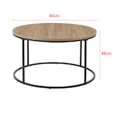 thumbnail of Helloshop26 - Mesa de centro redonda 80 cm de diâmetro preta com efeito madeira 03_0008451