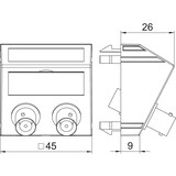 thumbnail of OBO Bettermann Multimediaträger Audio-BNC MTS-2BC F AL1 6105108