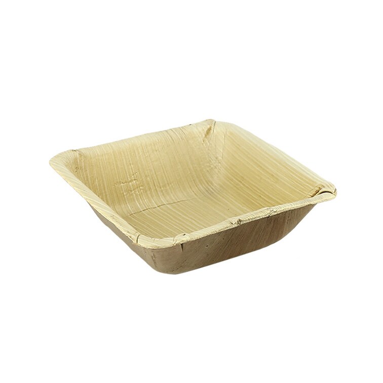 MONOUSO - Palmblatt Schale Quadratisch 12x12cm(100 Stück)