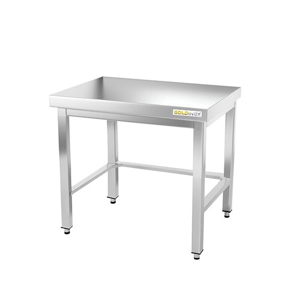 Arbeitstisch aus Edelstahl Unterbau 700 x 600 mm mit PREMIUM / Verstärkung GOLDINOX