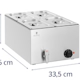 thumbnail of Royal Catering Bain Marie - 600 W - 4 GN 1/4 - Ablasshahn