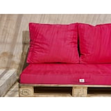 thumbnail of Lot matelas pour palette déhoussable avec assise de 120x80x10cm et dossier Rouge Piment
