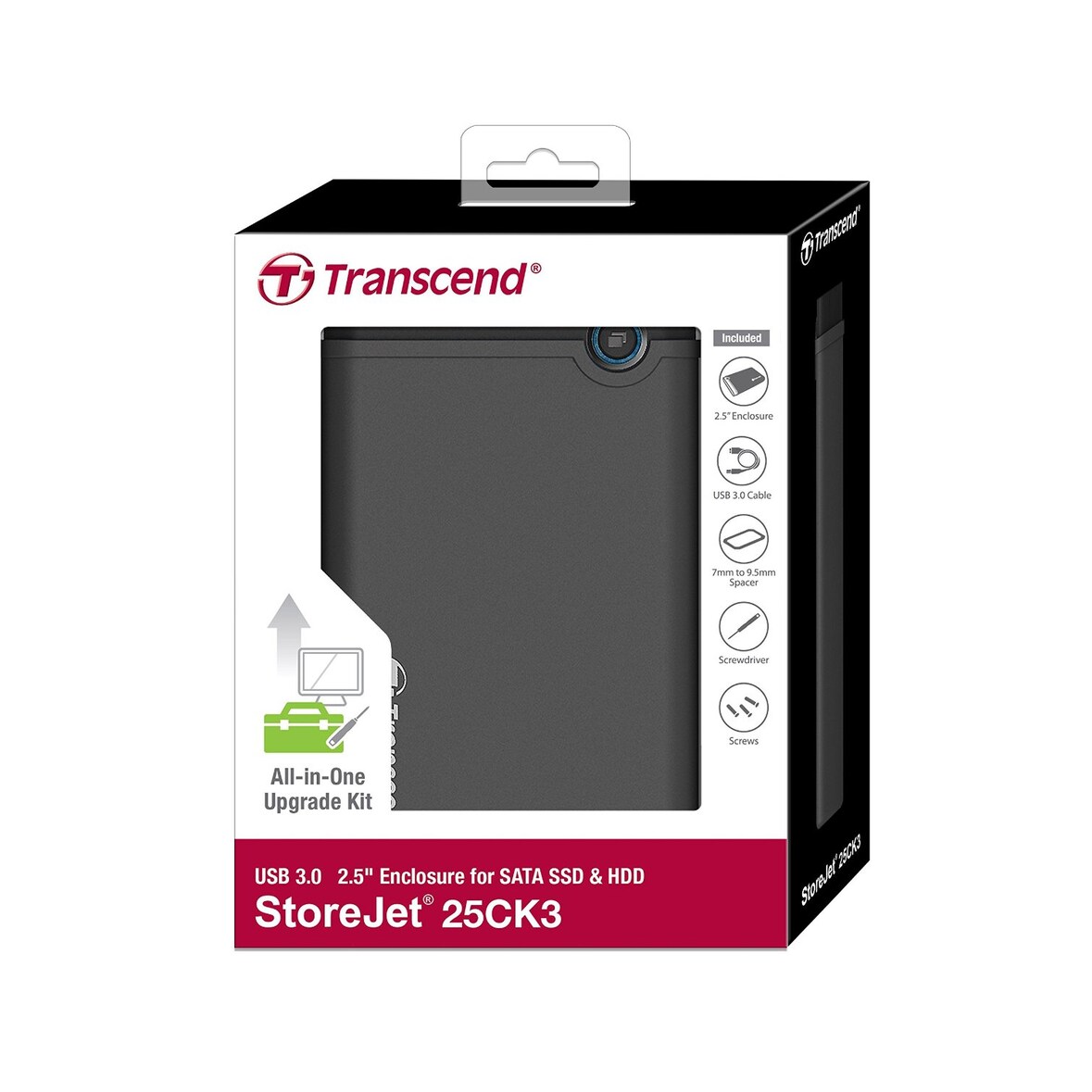Transcend StoreJet 2.5 Speichergehäuse 6.4 cm SATA 6Gb/s 600 MBps USB 3.0