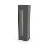 thumbnail of Dmora Vetrina Mimmo, Credenza con anta a vetro, Mobile da soggiorno multiuso, 100% Made in Italy, cm 45x34h162, Antracite lucido