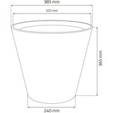 thumbnail of Prosperplast - Pflanztopf aus synthetischem Rattan 28L in Weiß, 40 x 37 cm