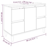 thumbnail of Helloshop26 - Waschbeckenunterschrank 80 x 33 x 60 cm weißes Holzwerkstoff 02_0006807
