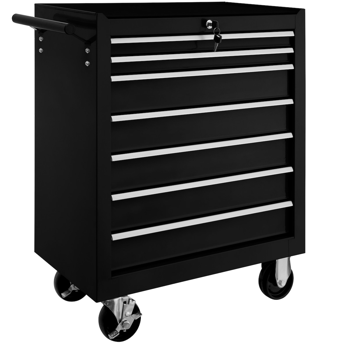 tectake Carrello portautensili con 7 cassetti - nero - 402800