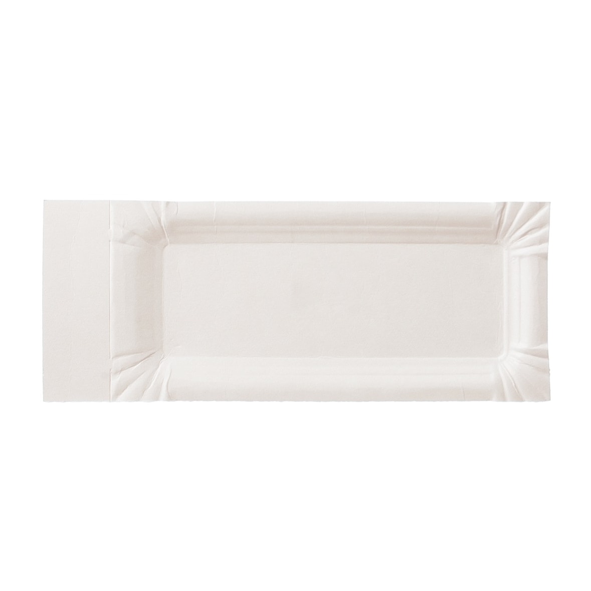 3000x Bratwurstpappteller 8 x 18 + 3 cm mit Abriß weiß KU 28 3/4