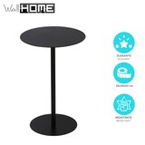 thumbnail of WellHome - Mesa auxiliar redonda de hierro en color negro 35x35x53cm