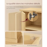 thumbnail of Helloshop26 - Buffet console meuble de rangement avec étagères réglables 40 x 76 x 80 cm portes cannelées style transitionnel pour 12_0006349