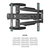 thumbnail of ONKRON Appendi TV a Muro per TV da 40-75 pollici, fino a 35 kg, Girevole e Inclinabile, VESA 400x400 mm, NP47-B Nero