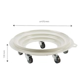 thumbnail of GILAC Socle rouleur rond 5 roues - chape acier - Gris G170214