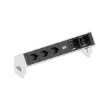 thumbnail of Bachmann DESK 2 3x Steckdose CH, 2x Custom Modul, inox (902.409)