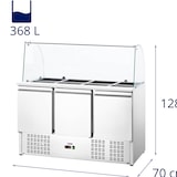 thumbnail of Royal Catering Bajomostrador refrigerado - con cubierta de vidrio -  - 368 L - para 8 contenedores GN - 137 x 137 cm