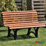 thumbnail of PROREGAL Gartenbank Jamaika | 2-Sitzer | Holzoptik | HxBxT 80x120x64cm | UV-beständiger Kunststoff | Parkbank Sitzbank Gartenbänke  Terrasse