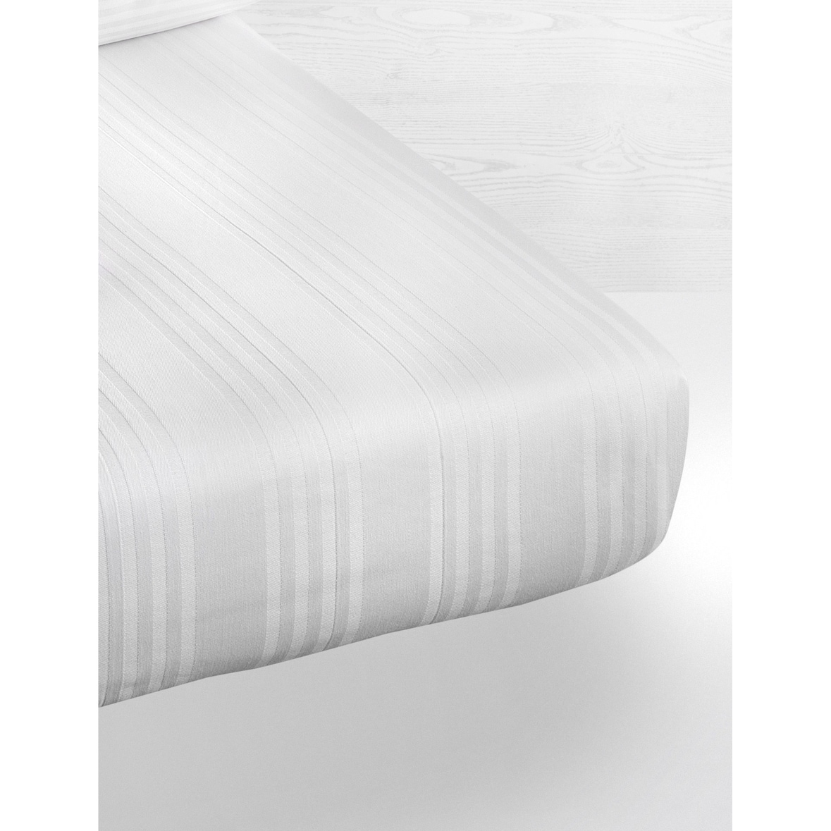 IPERSAN Coprimaterasso in 100% puro cotone 1 Piazza e mezzo, Tessuto Fasciato con Elastici Bianco