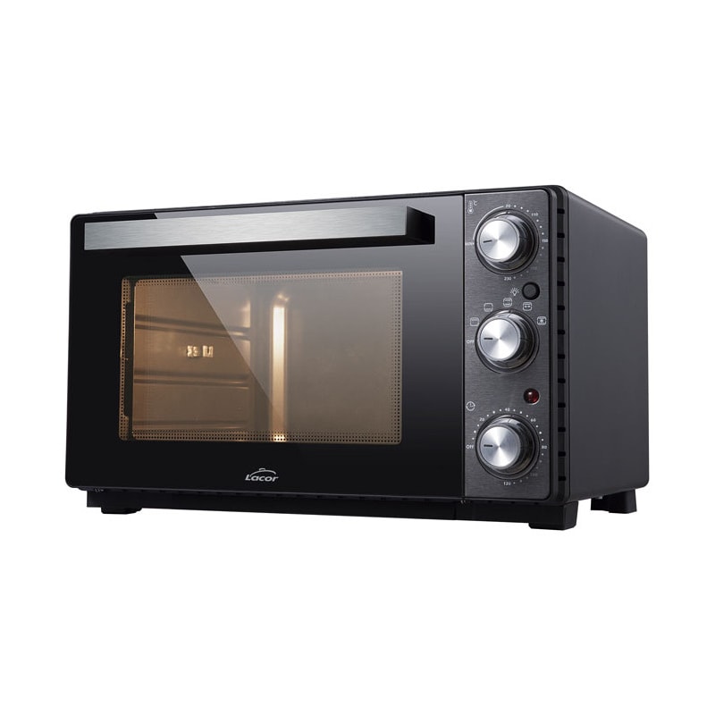LACOR horno de convección de sobremesa 1650 W 28 L con antiadherente y posibilidad de instalación 69327