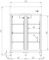 thumbnail of GastroHero Tiefkühlschrank TKS-PROFI1400N | 1168 Liter | Edelstahl | GN 2/1 | Umluftkühlung | Digitalthermostat | 2 Türen | Profi Gewerbe Tiefkühler
