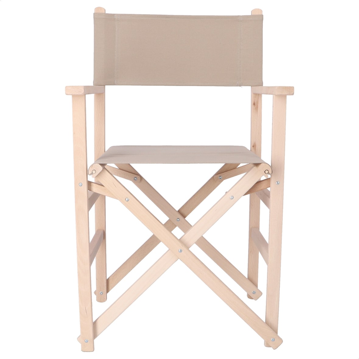 WellHome - Sunset regisseursstoel afgewerkt zonder vernis steengrijs canvas 51x46x86 cm