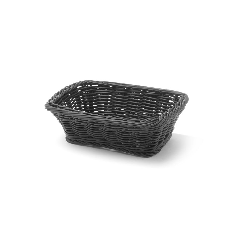 60x Brotkorb, rechteckig, HENDI, Schwarz, 190x130x(H)60mm