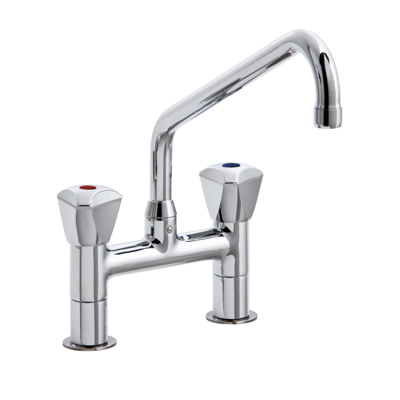 KBS knopmengkraan met draaibare kraan 3/4 inch wateraansluiting tweegats