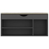 thumbnail of vidaXL Schuhbank mit Kissen Grau 104x30x49 cm Holzwerkstoff