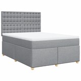 thumbnail of vidaXL Boxspringbett mit Matratze Hellgrau 140x190 cm Stoff