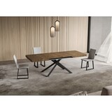 thumbnail of Niket ausziehbarer Nussbaumtisch 140/400x90 cm mit anthrazitfarbenen Beinen