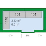 thumbnail of KBS Tiefkühlzelle 2940x1540x2380 mm Bodenunterbelüftungsplatten Stahlblech weiß