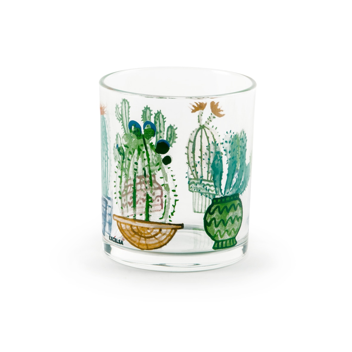 Excelsa Set Von 6 Wasserglas Cactus Glas 25 Cl Bunt