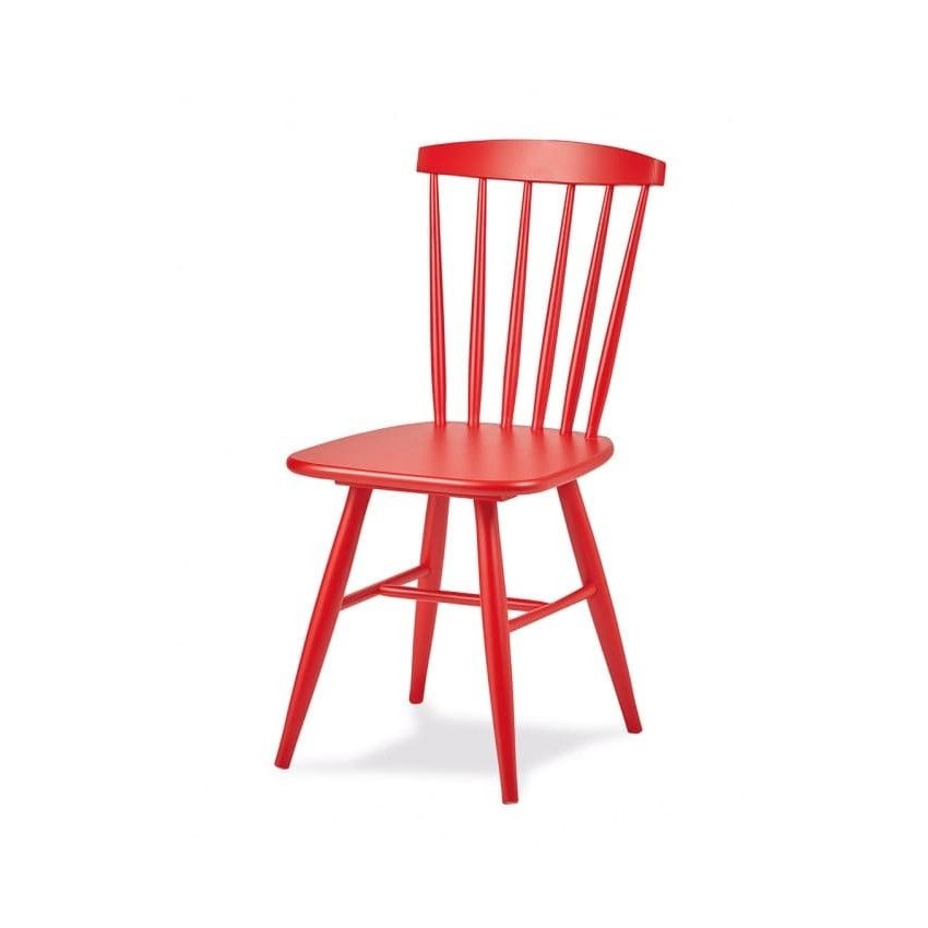 Silla Madera De Haya Muebles Romero - M1840 Color Rojo