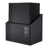 thumbnail of Securit® portamenús estilo cuero de moda en caja - 20 unidades, incluye doble inserto para 4 A4 cada uno