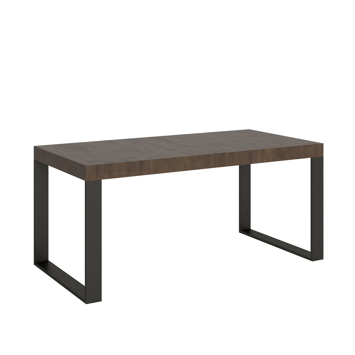 Uitschuifbare tafel 200/304x90 cm Tecno Premium notenhout met antraciet poten