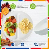 thumbnail of DayBays Plastikteller 2 Geteilt 800 Stk. Weiß Rund Menüteller Plastik Teller 22 cm Einweg Spülmaschinenbeständig