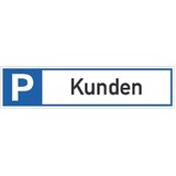 thumbnail of Schild Parkplatzreservierer Kunden, Alu, 460x110 mm