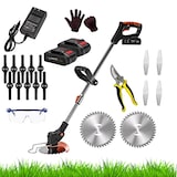 thumbnail of Decespugliatore A Batteria Tagliabordi Elettrico Asta Regolabile Senza Fili Con Lame 2 Batterie Testa Regolabile 90° Tagliaerba 24V Occhiali E Guanti