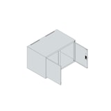 thumbnail of C+P Doppelter Aufsatzschrank Classic PLUS, 2 Abteile, HxBxT 50x80x50cm, Sicherheitsdrehriegel, Hellgrau/Enzianblau von PROREGAL