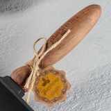 thumbnail of Grelha em ferro fundido com cabo de madeira - 28 x 28 x 4 cm - Panela em ferro fundido para todas as fontes de calor - Sem PFAS - Preto